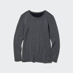 Uniqlo HEATTECH Ultra Warm T-Shirt - Dark Gray - Size S